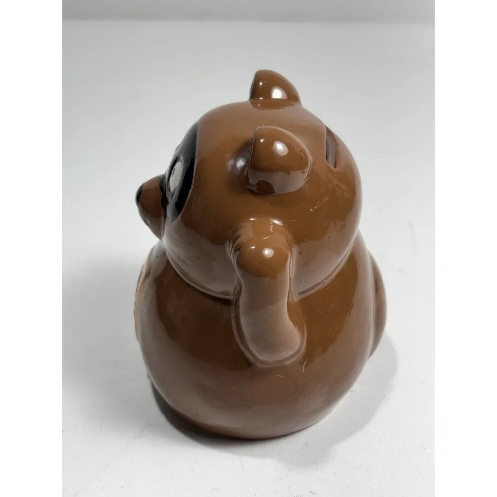 Vintage Japanese‎ Tanuki Ceramic Coin Bank Pig Bank 4